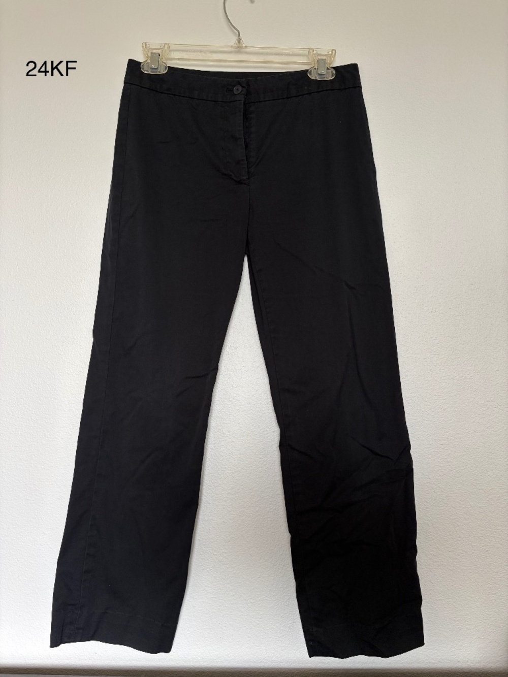 DKNY Black Straight Leg Dress Pants Women Workwear Trousers *24KF*
